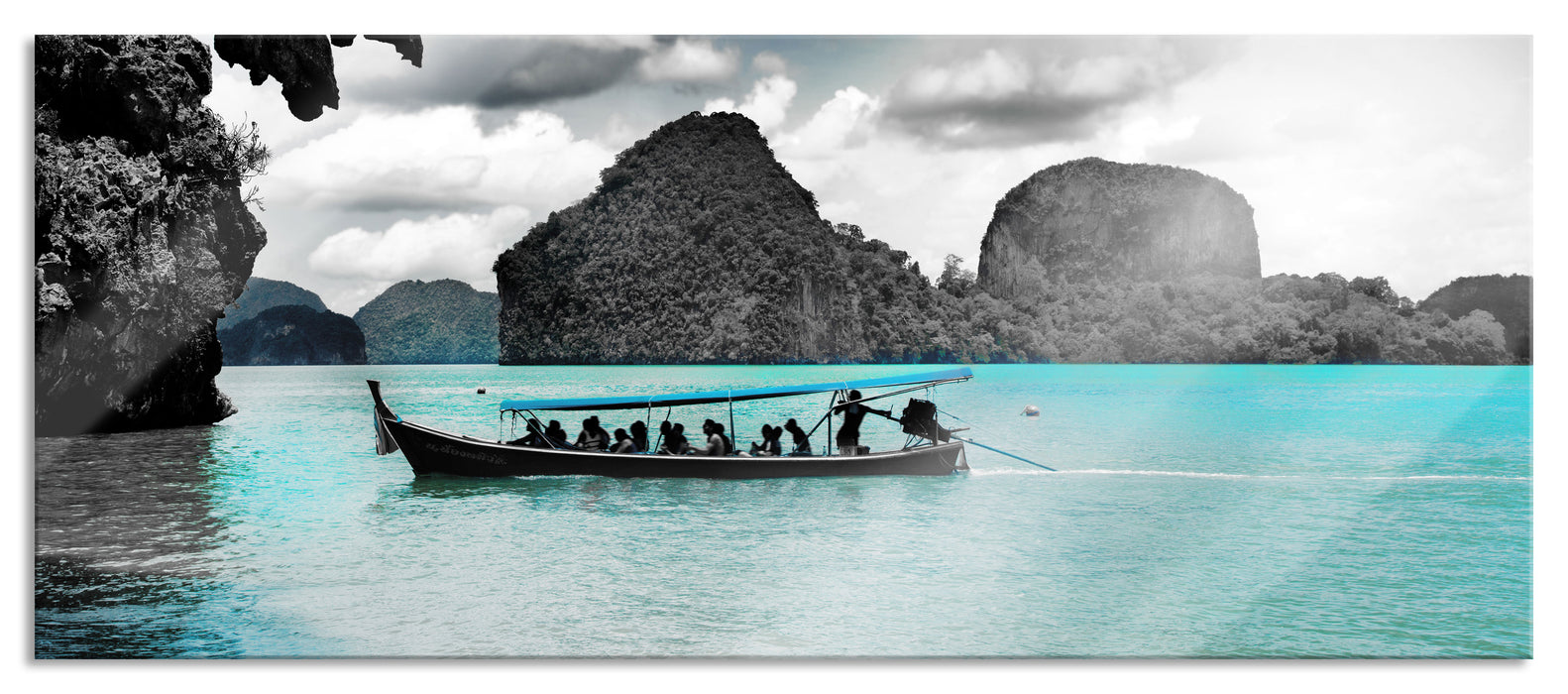 Pixxprint Thailand Phuket Playa Paradisiaca, Glasbild Panorama