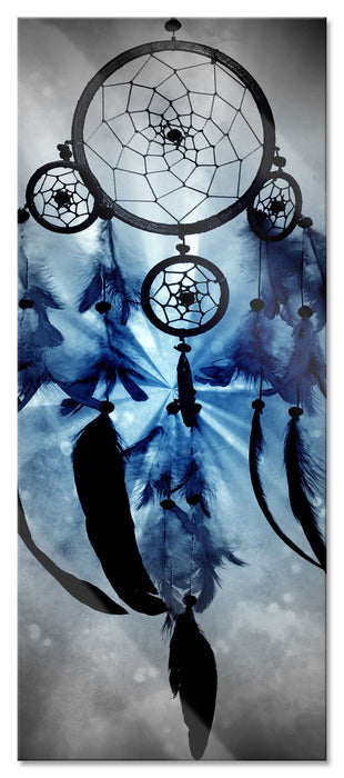 Pixxprint Indianischer Traumfänger, Glasbild Panorama