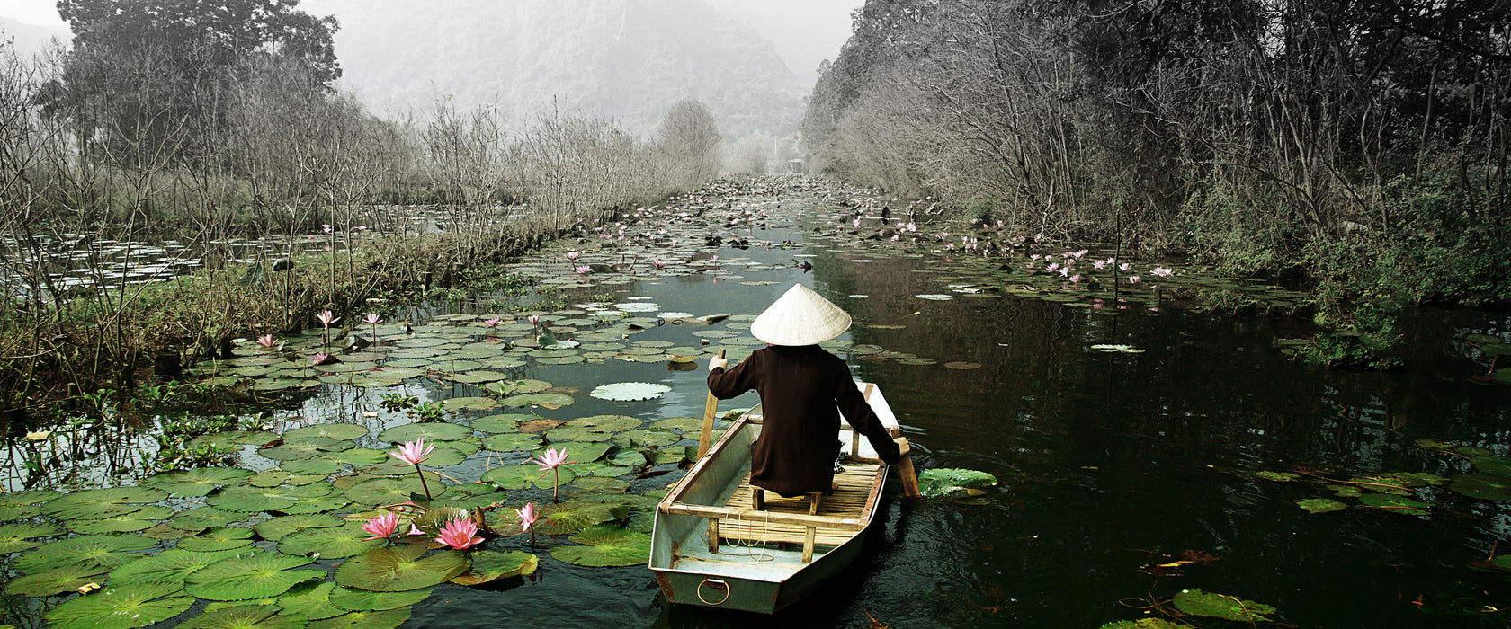 Yen-Stream Vietnam, Glasbild Panorama