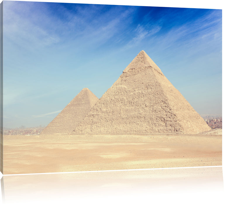 Beeindruckende Pyramiden von Gizeh Leinwandbild