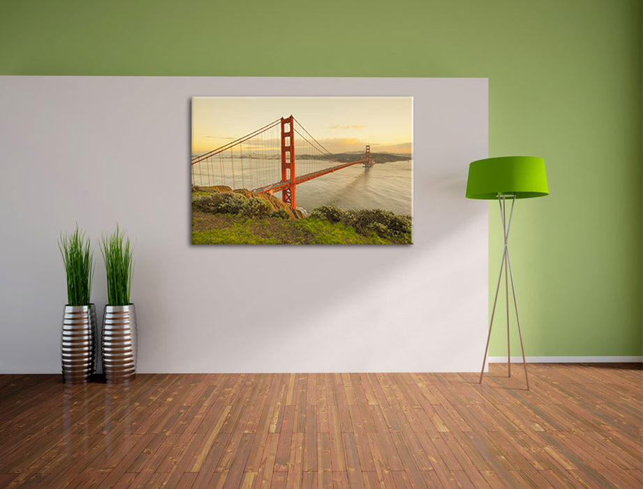 Prächtige Golden Gate Bridge Leinwandbild im Flur