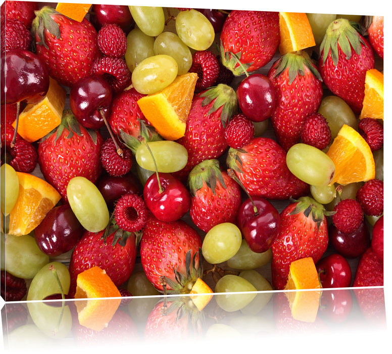 Pixxprint Leckere Früchte, Leinwandbild