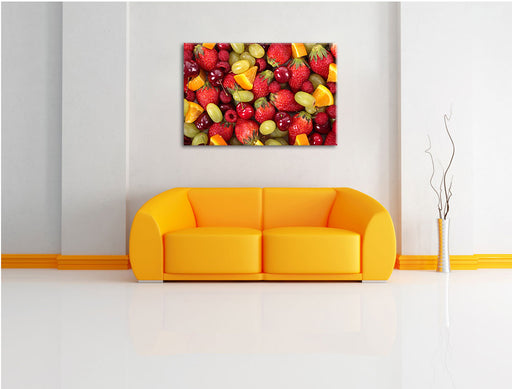 Leckere Früchte Leinwandbild über Sofa