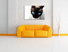 Schwarze elegante Katze Leinwandbild über Sofa