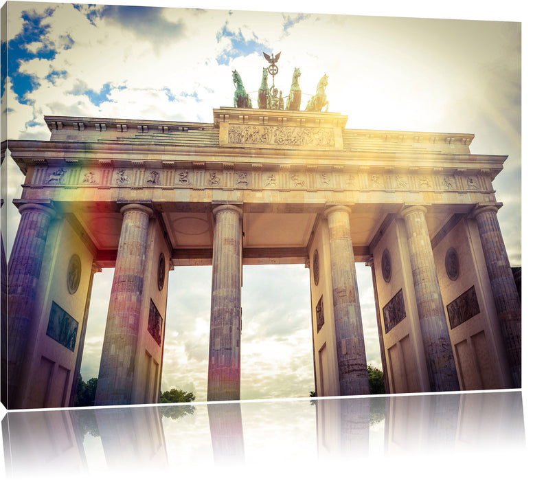 Pixxprint Brandenburger Tor in Berlin, Leinwandbild