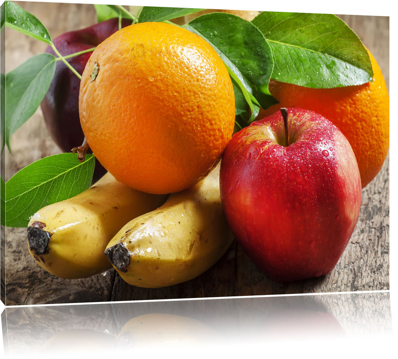 Pixxprint Frisches leckeres Obst, Leinwandbild