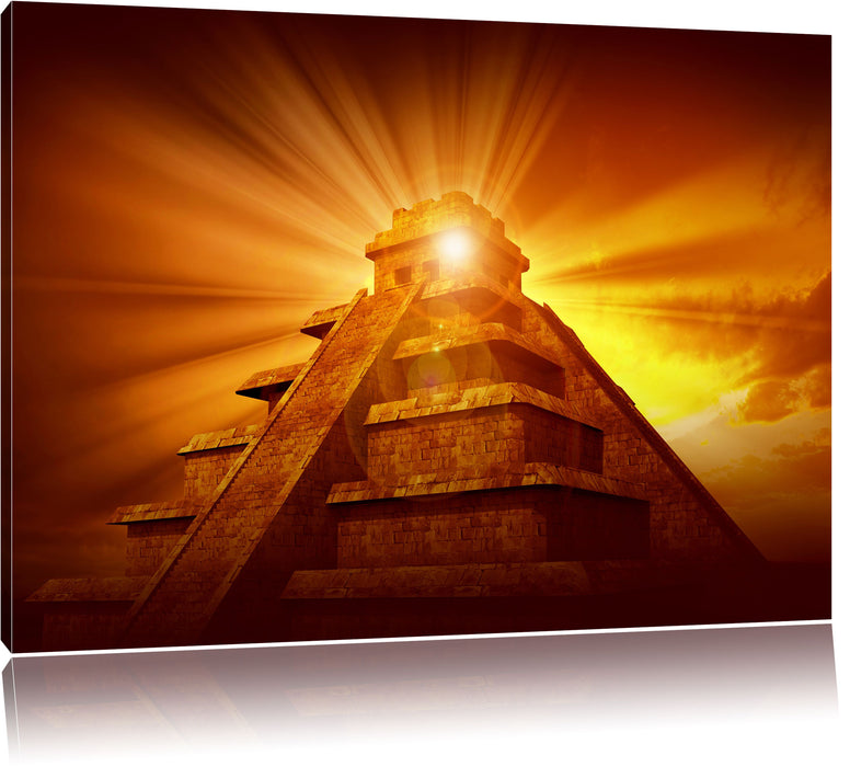 Prächtige Maya Pyramide Leinwandbild