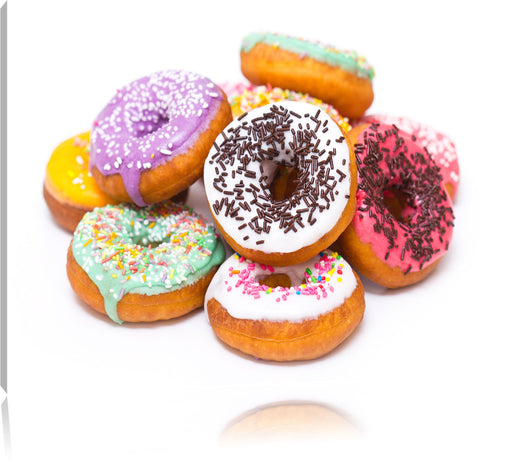 Leckere bunte Donuts Leinwandbild