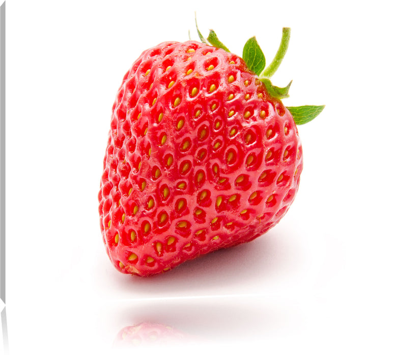 Pixxprint Leckere Erdbeere, Leinwandbild