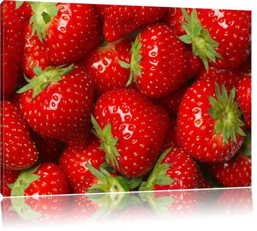 Leckere frische Erdbeeren Leinwandbild