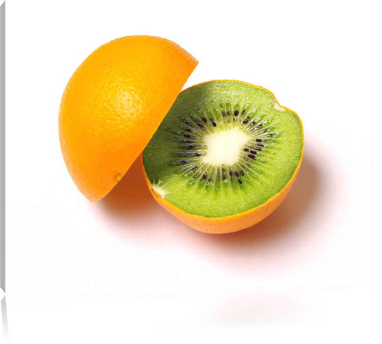 Leckere Kiwi mit Orangenschale Leinwandbild