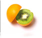 Leckere Kiwi mit Orangenschale Leinwandbild