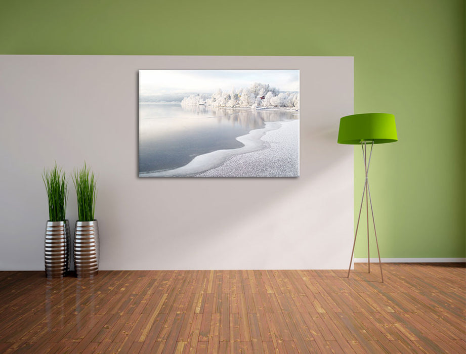 Atemberaubende Winterlandschaft Leinwandbild im Flur