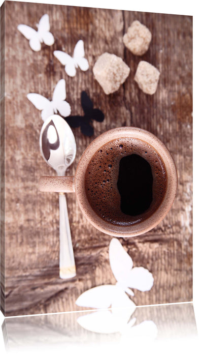 Pixxprint Tasse Kaffee, Leinwandbild