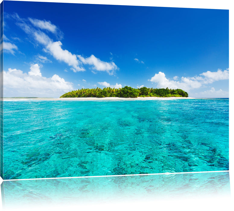 Pixxprint Traumhafte Insel, Leinwandbild