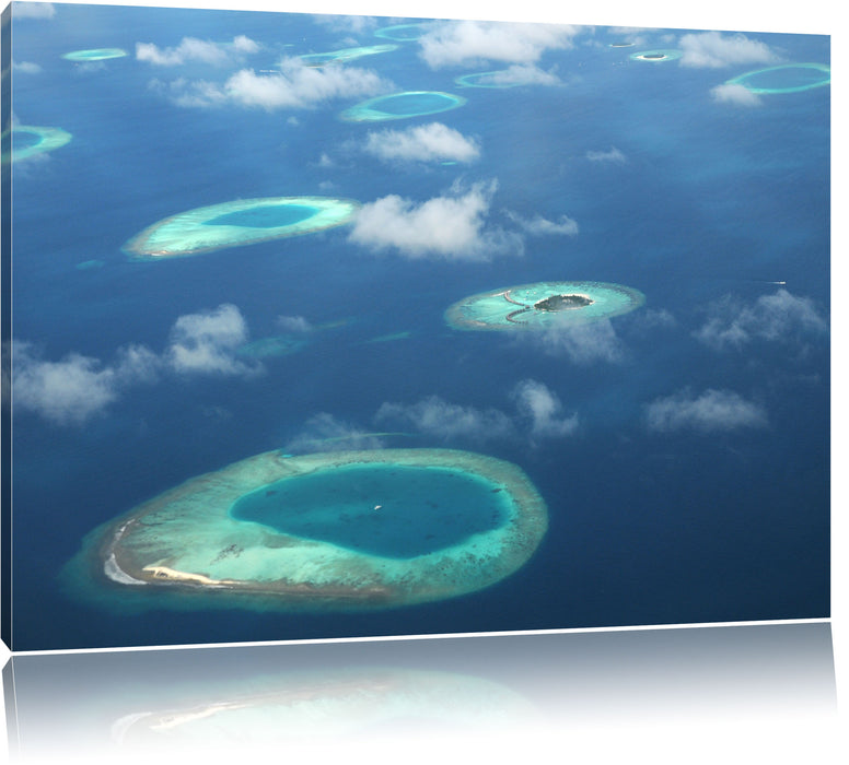 Pixxprint Trauminsel im Meer, Leinwandbild