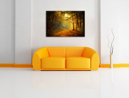 Wald Landschaft Leinwandbild über Sofa