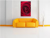 Rosenblüte Nahaufnahme Leinwandbild über Sofa