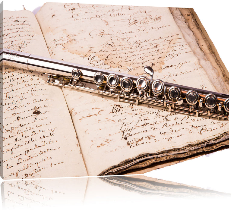 Pixxprint Querflöte, Leinwandbild