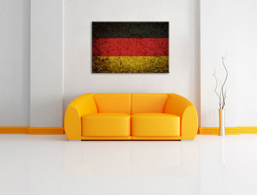 Deutschlandfahne Leinwandbild über Sofa