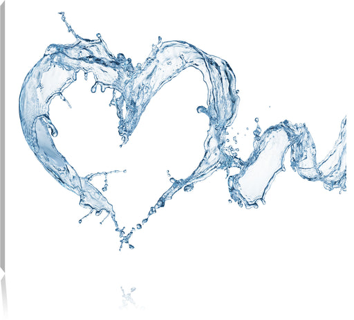 Herz aus Wasser Leinwandbild
