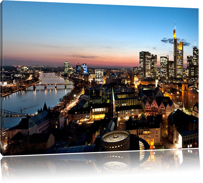 Pixxprint Frankfurt Skyline, Leinwandbild