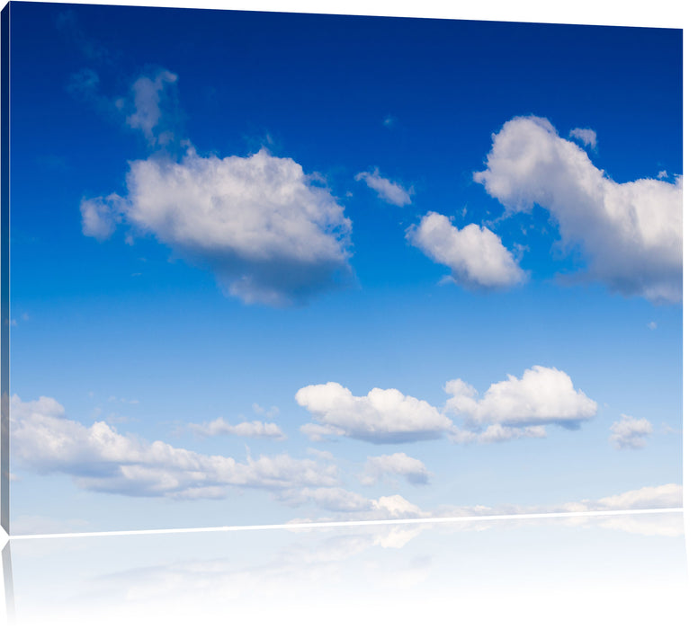 Pixxprint Wolken am blauen Himmel, Leinwandbild
