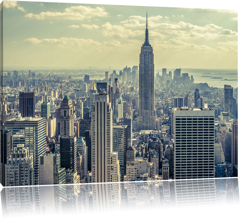 Pixxprint New York Manhattan, Leinwandbild