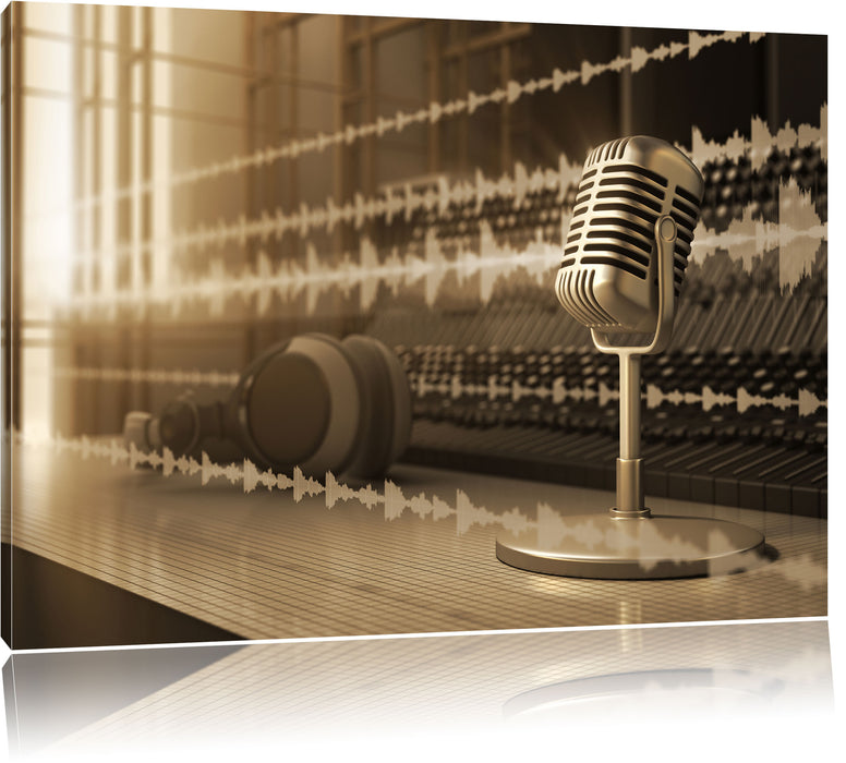 Pixxprint Musikstudio, Leinwandbild