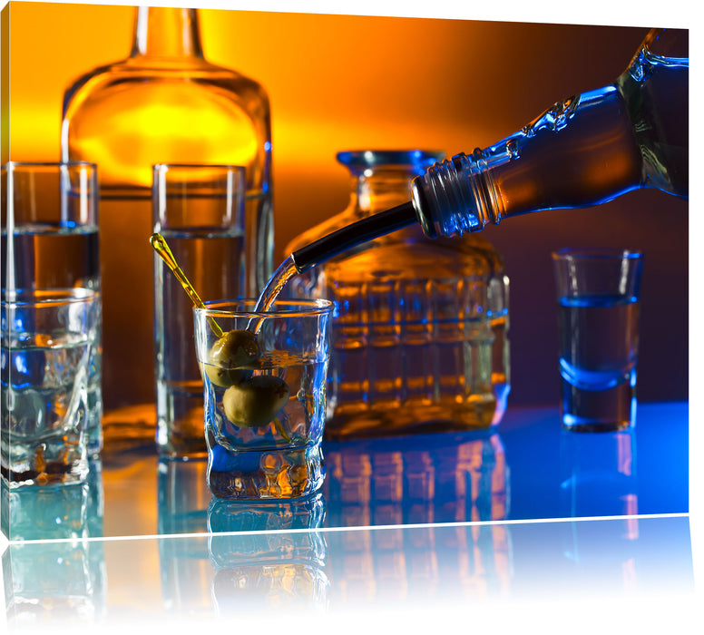 Pixxprint Schnaps, Leinwandbild