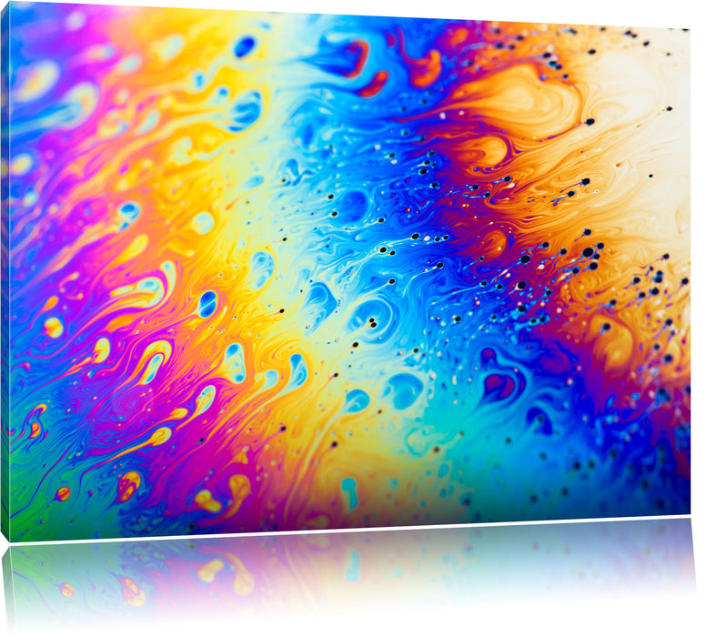 Pixxprint Bunte Farben, Leinwandbild