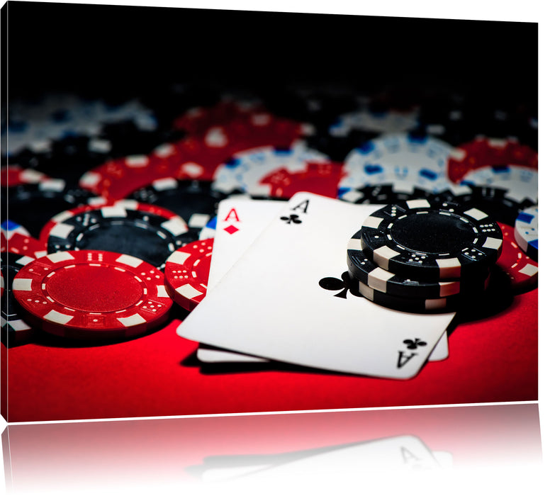 Pixxprint Spielkarten, Leinwandbild