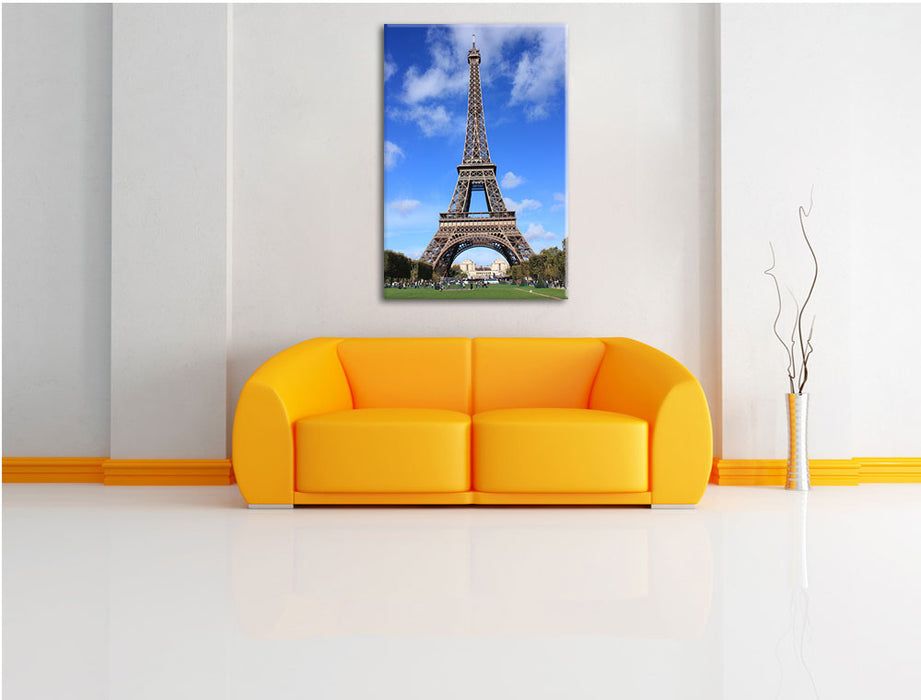 Eifelturm Paris Leinwandbild über Sofa