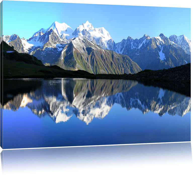 Pixxprint Berge am See, Leinwandbild