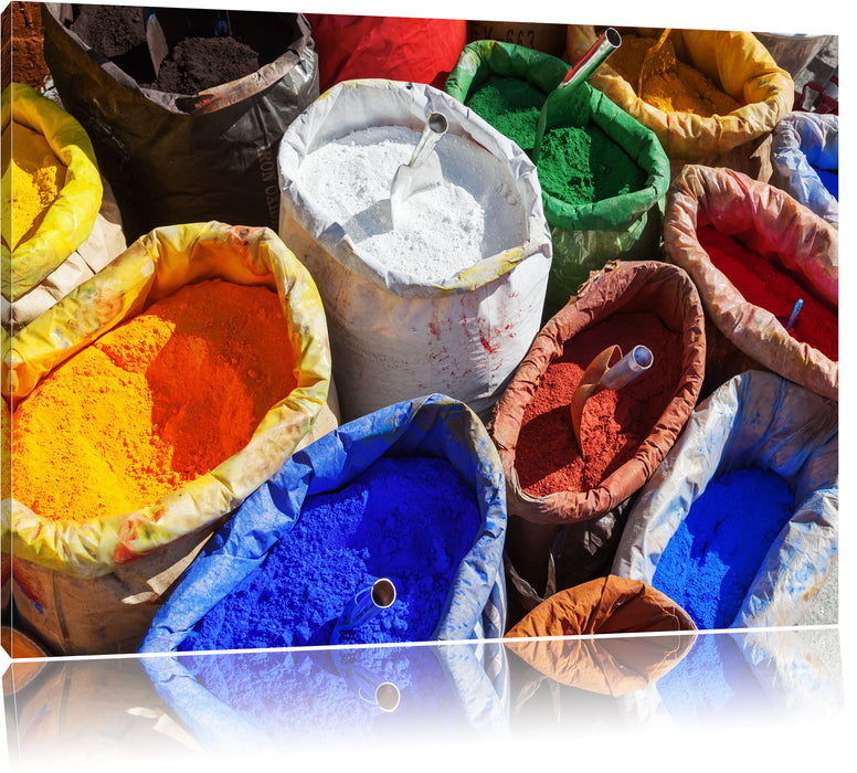 Pixxprint Farbpigmente, Leinwandbild