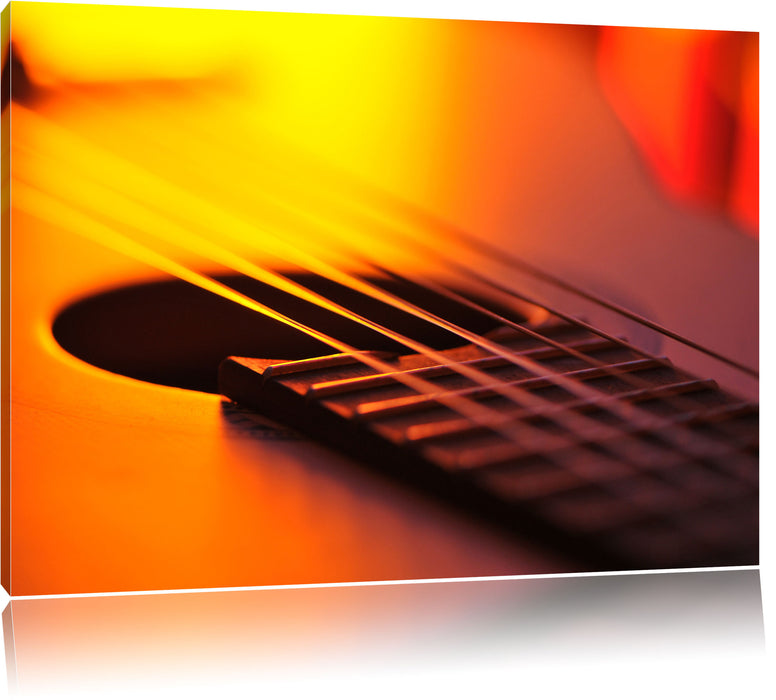 Pixxprint Gitarrensaiten, Leinwandbild