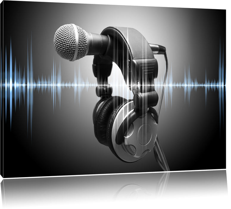 Pixxprint Mikrofon, Leinwandbild