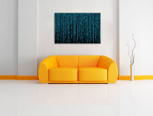 Matrix Leinwandbild über Sofa