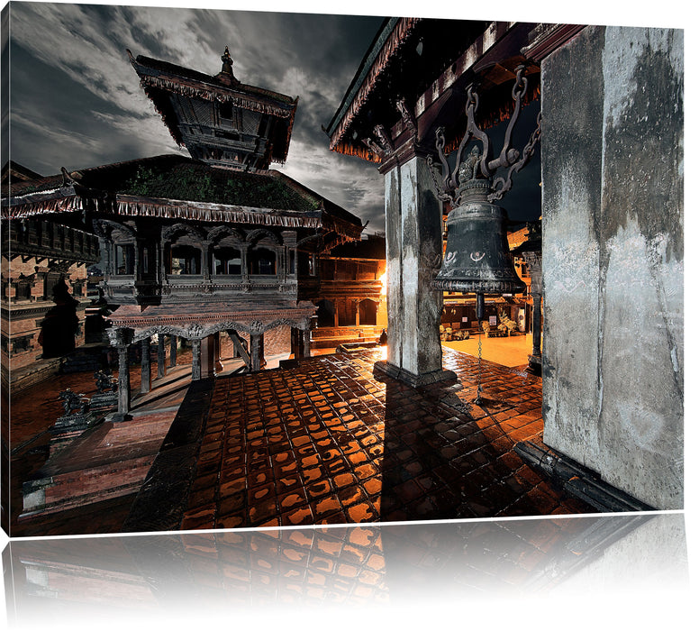 Pixxprint Mystische Stadt, Leinwandbild