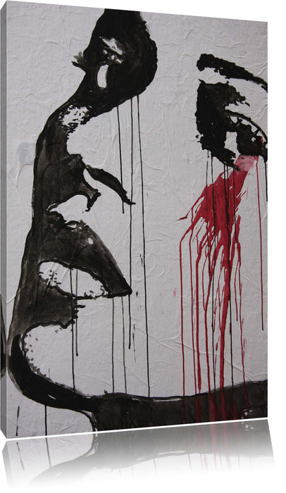 Pixxprint Abstrakt Frau, Leinwandbild