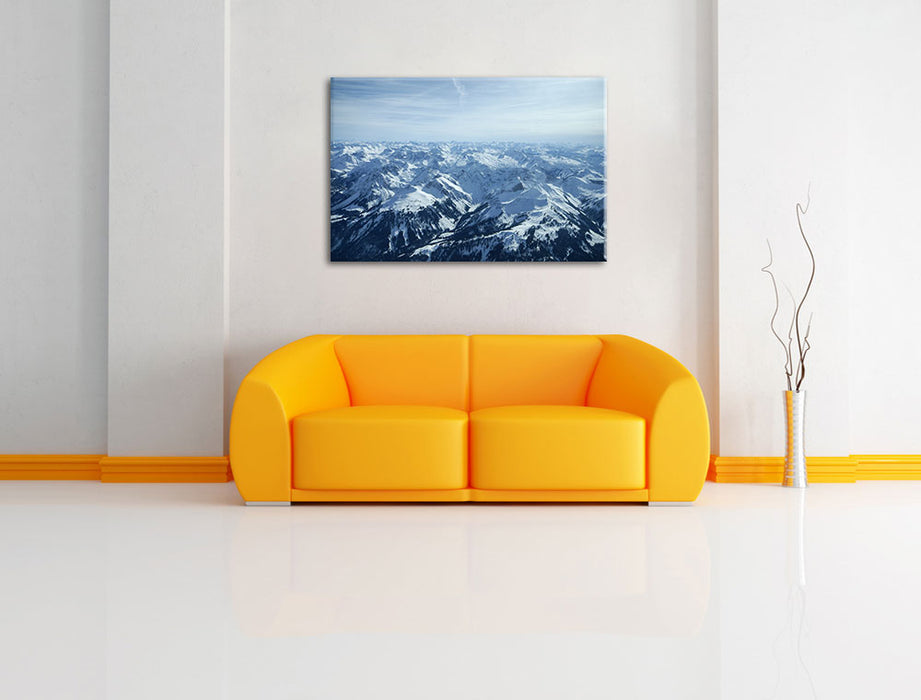 Alpen Leinwandbild über Sofa