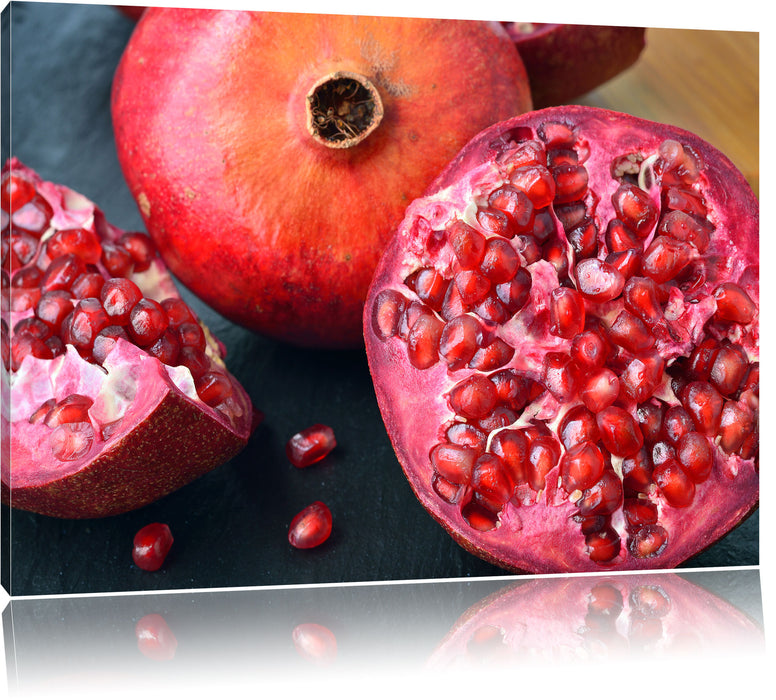 Pixxprint Granatapfel, Leinwandbild