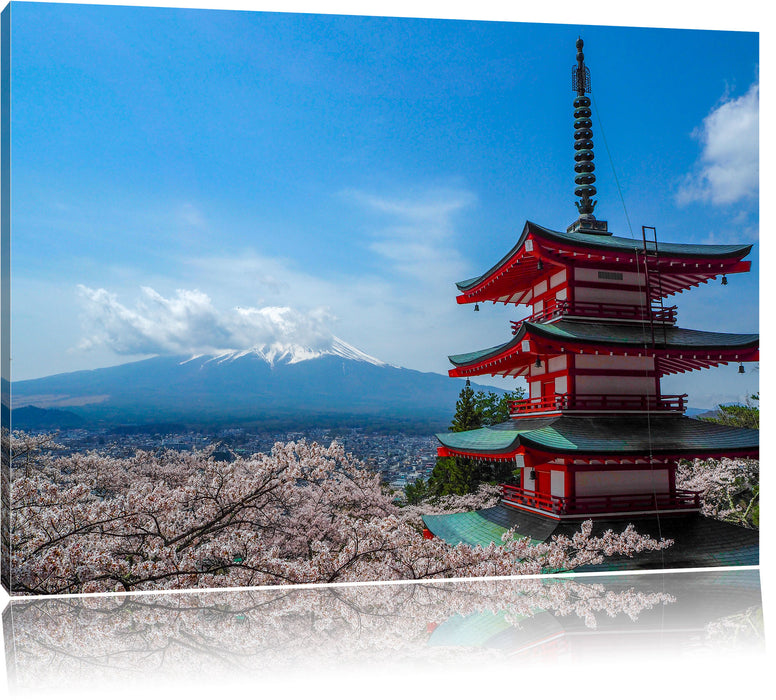 Pixxprint Japanisches Gebäude, Leinwandbild