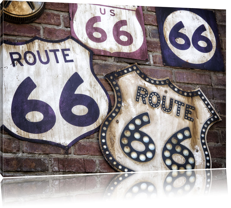 Pixxprint Route 66, Leinwandbild