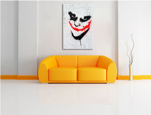 Böser Clown Leinwandbild über Sofa
