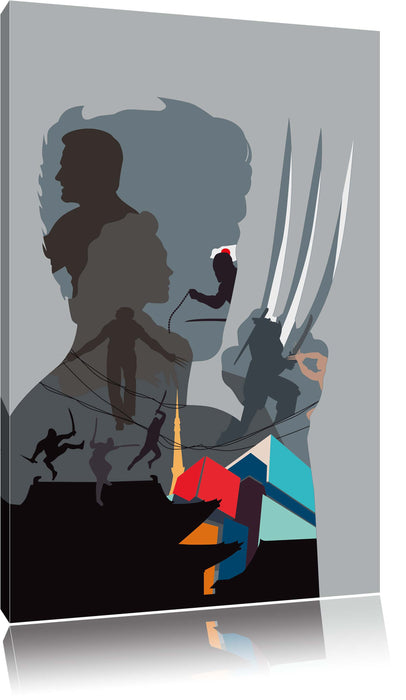 Pixxprint Comic Klauen, Leinwandbild