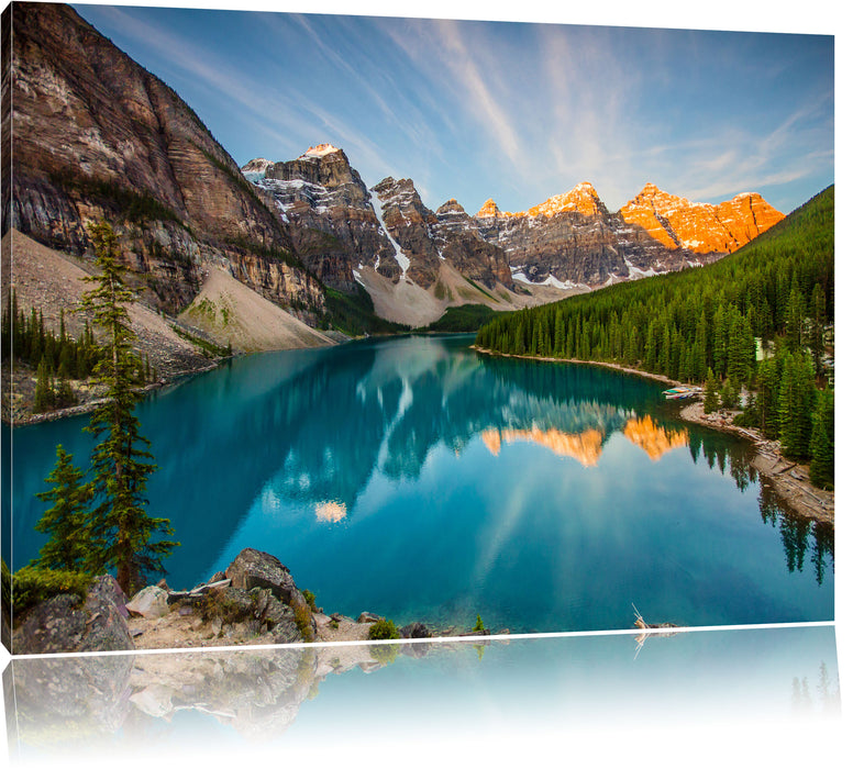 Pixxprint Bergsee, Leinwandbild