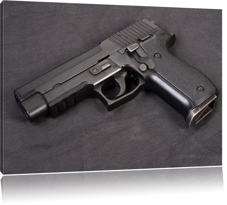 Pixxprint Waffe, Leinwandbild