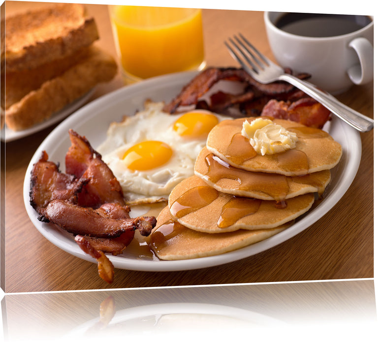Pixxprint Frühstück, Leinwandbild