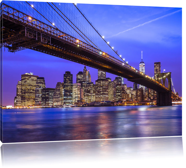 Pixxprint New York Brooklyn Bridge, Leinwandbild
